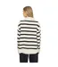 Womens/ladies Striped V Neck Jumper Oatmeal Brave Soul-3