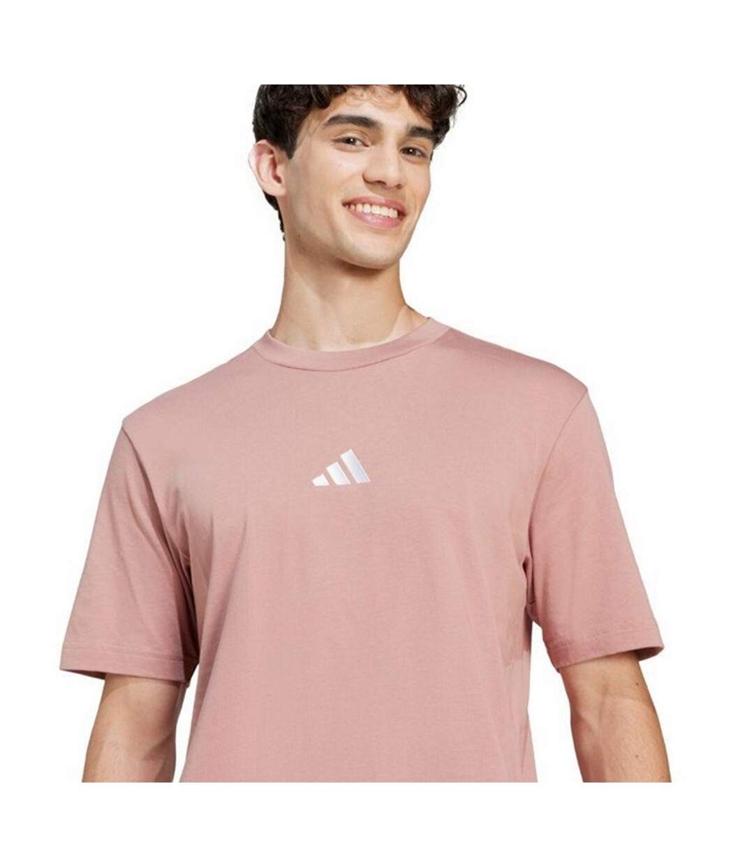 T-shirt Style Petit Logo Essentials Homme Rose Adidas-4