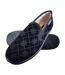 Mens Plush Fur Lined Memory Foam Plaid Checked Slippers-1