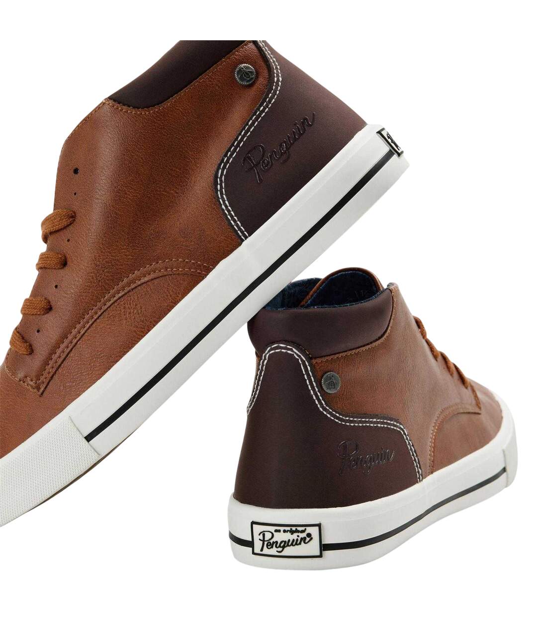 Mens Miles Trainers Brown Original Penguin-4