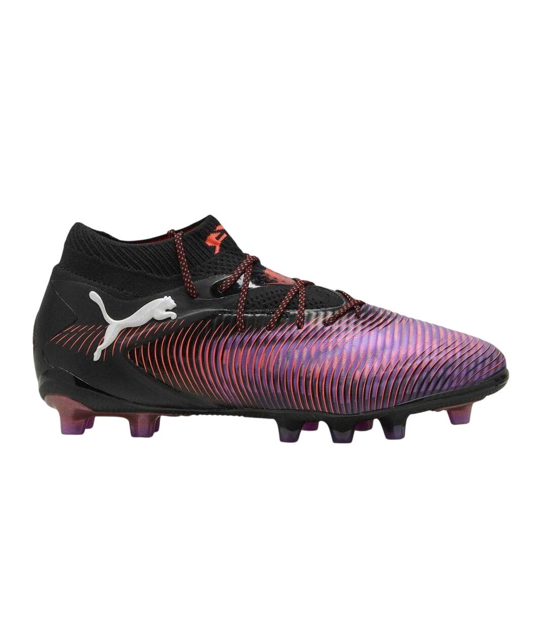 Womens/ladies Future 8 Ultimate Wavy Lines Firm Ground Football Boots  Black Puma-1