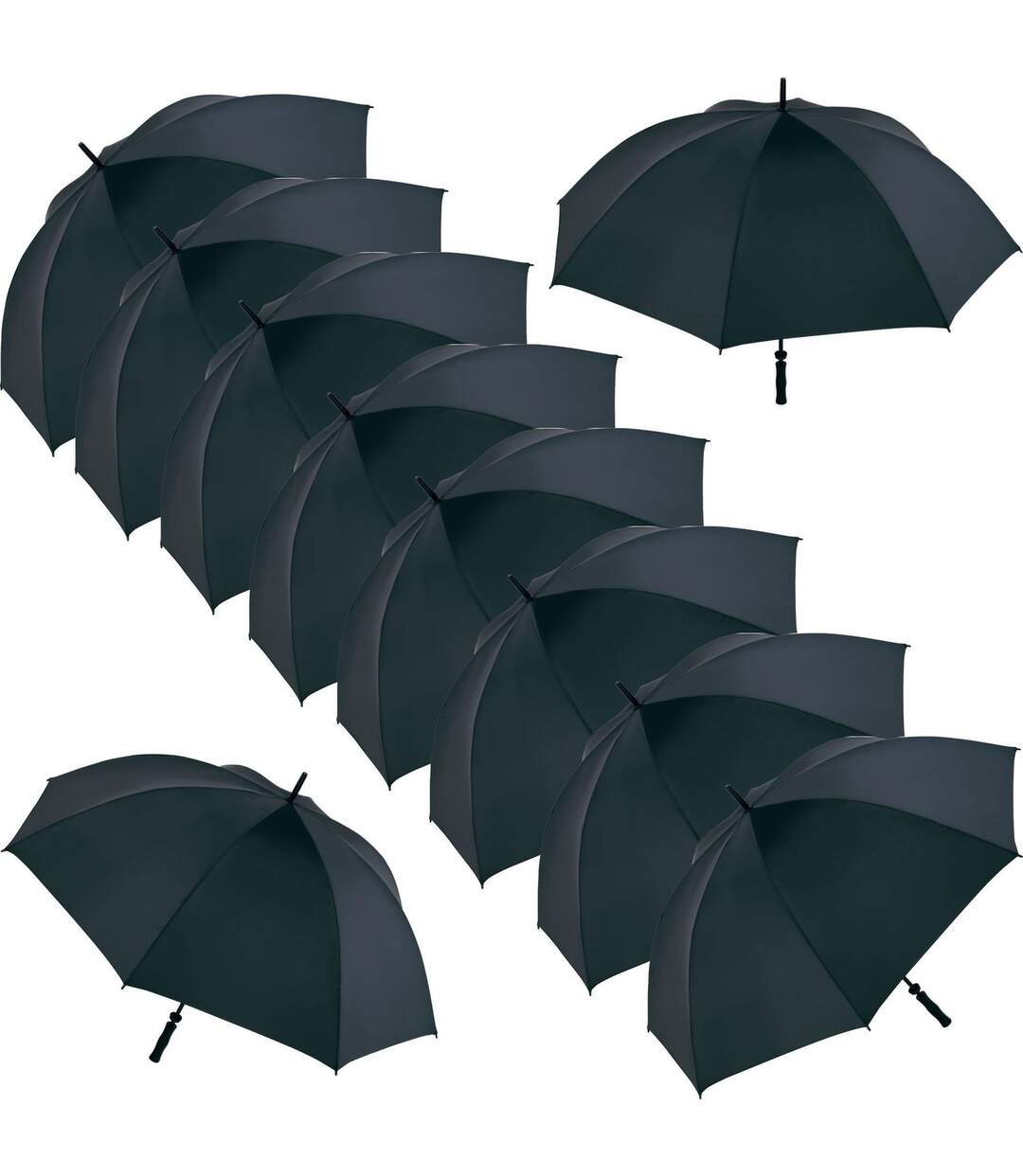 Lot de 10 parapluies golf - grande taille - FP2235 - noir-2