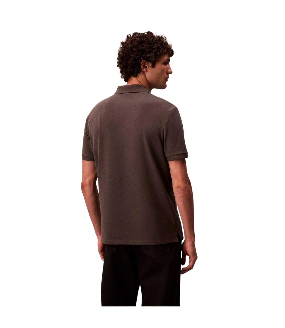 Polo Homme Vert Kaki Foncé Calvin Klein-3