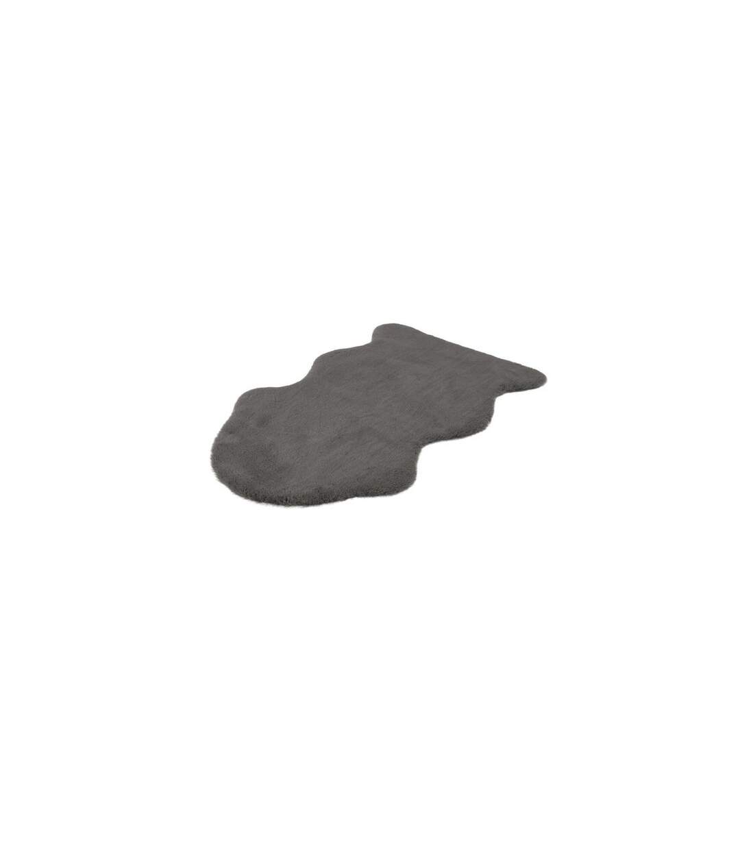 Tapis Imitation Fourrure Kunda 60x90cm Gris-2