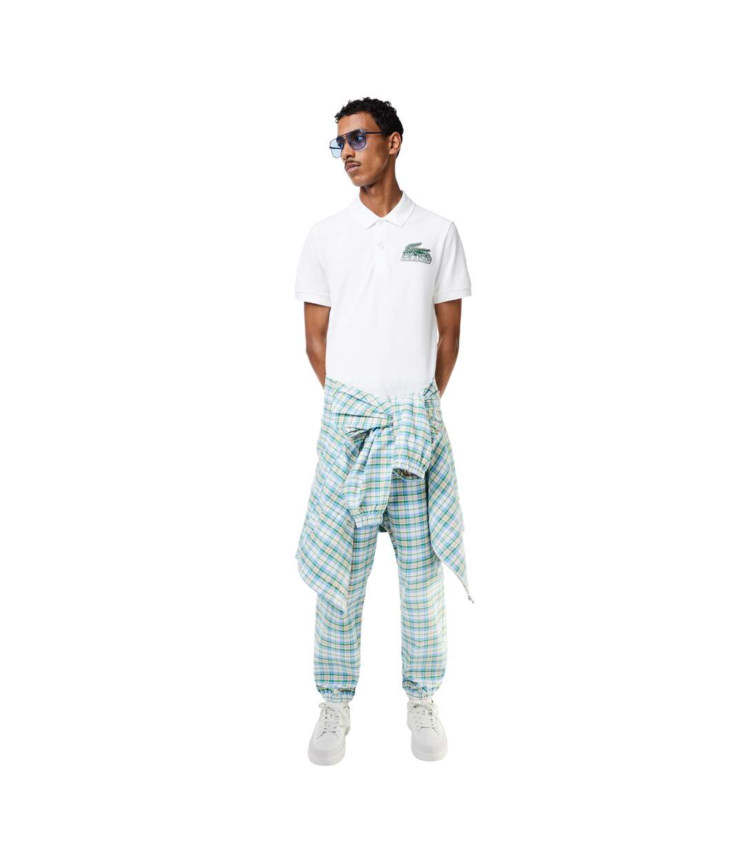 Mens Mini Pique Polo Shirt White Lacoste-4