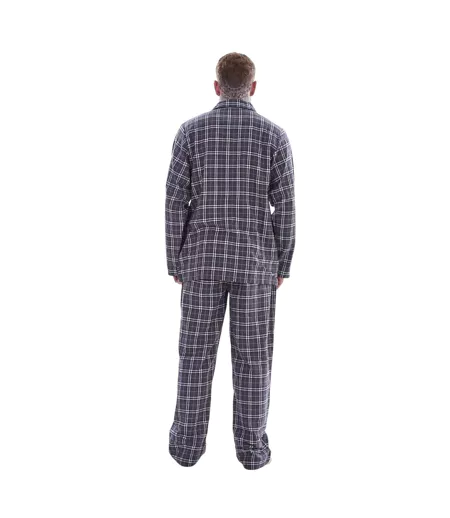 Ensemble De Pyjama Long Motif/style À Carreaux Homme Gris Keanu