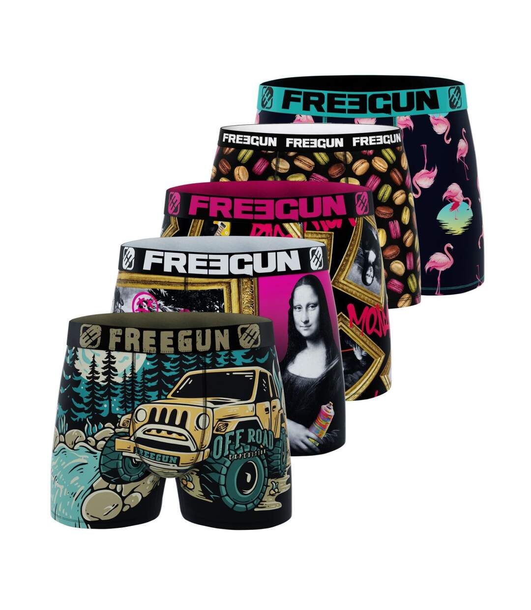 Pack Surprise de 5 Boxers microfibre homme Freegun-2