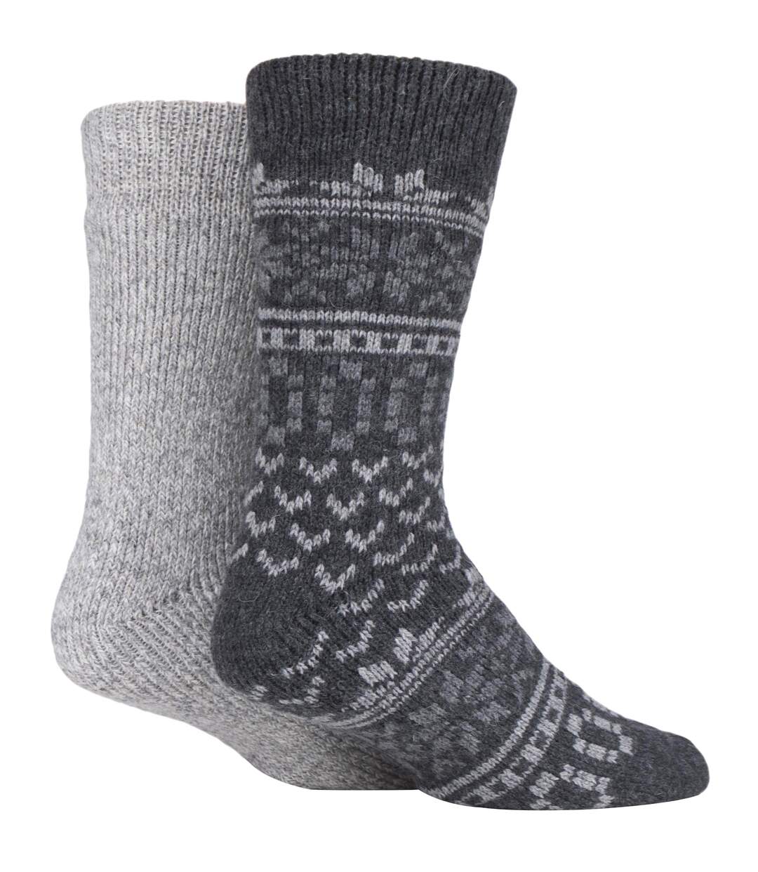 2 Paires Chaussettes Epaisse en Laine pour Bottes-1