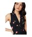 Womens/ladies Floral Button Through Midi Dress Black Dorothy Perkins-3
