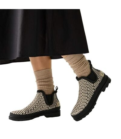 Bottes De Pluie Motif/style Espace Au Niveau Des Hanches Orla Kiely Femme Monochrome Regatta