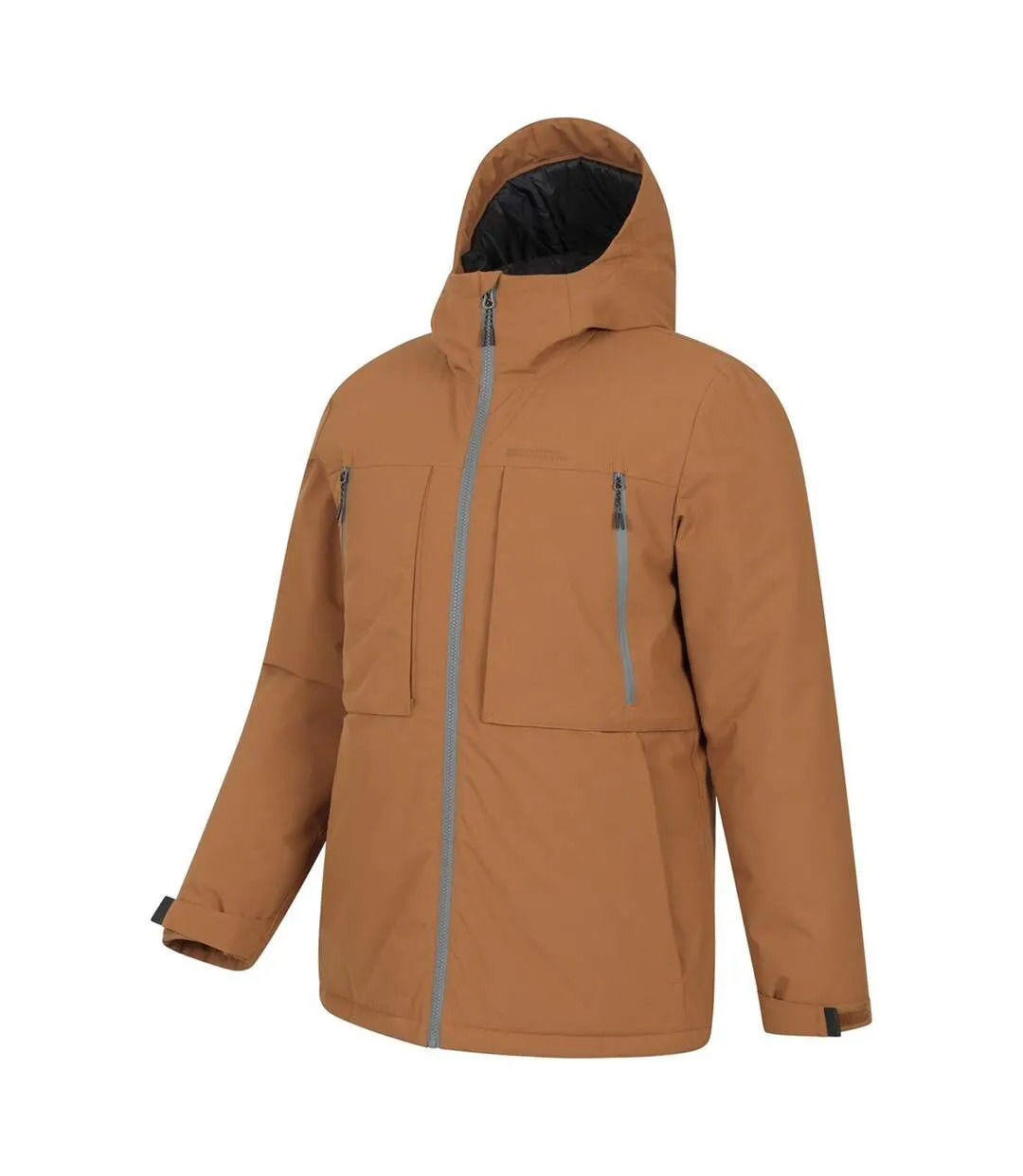 Mens Langdon Water Resistant Padded Parka Tan Mountain Warehouse-4