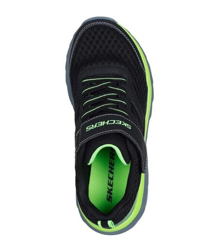 Baskets boundless garçon noir / vert clair Skechers