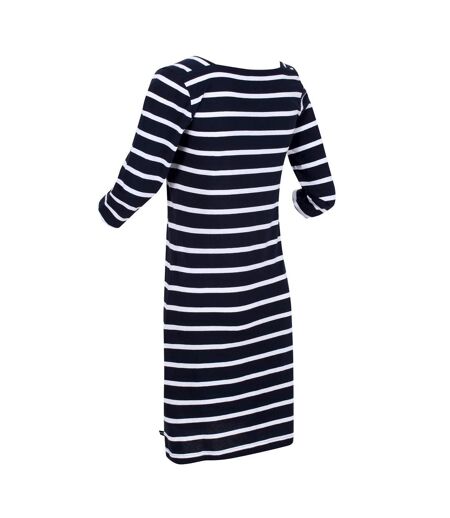 Regatta Womens/Ladies Paislee Stripe Casual Dress (Navy/White) - UTRG7729