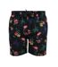 D555 Mens Campton Kingsize Flamingo Swim Shorts (Black) - UTDC432