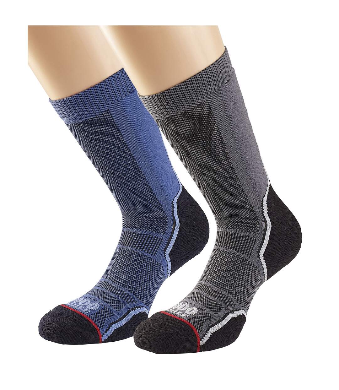 Lot de 2 paires de chaussettes Trek monocouche pour hommes-3