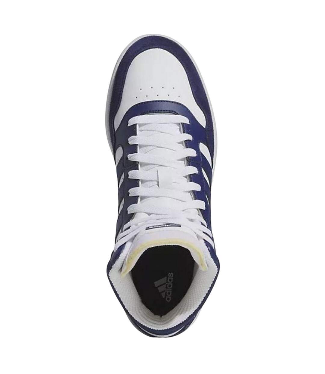 Baskets Hoops 3.0 Homme Blanc Bleu Marine Adidas-4