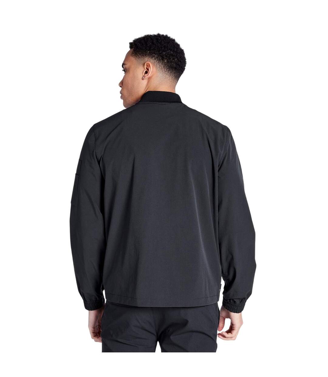 Mens Krypton Logo Full Zip Bomber Jacket Black 11 Degrees-3
