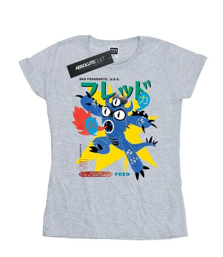 Disney - T-shirt BIG HERO FRED ULTIMATE KAIJU - Femme (Gris chiné) - UTBI15095