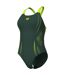 Maillot De Bain 1 Pièce Motif/style Géométrique Poseidnia Femme Vert De Gris Clair Vert Clair Vif Arena-3