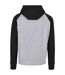 Mens Basic Raglan Hoodie Gris Chiné Noir Build Your Brand-2