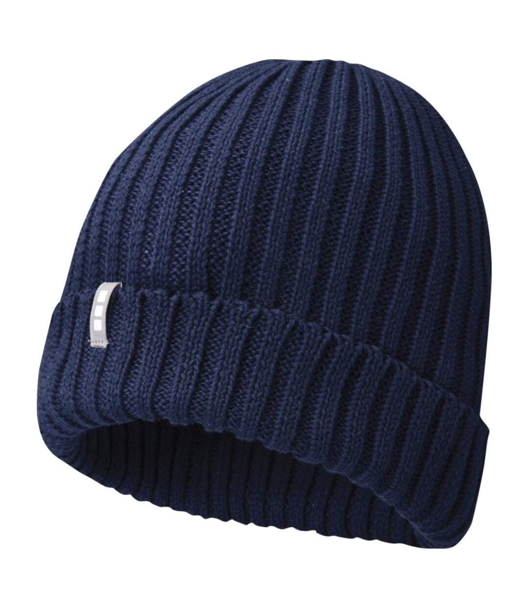 Unisex adult ives organic cotton beanie navy Elevate-3