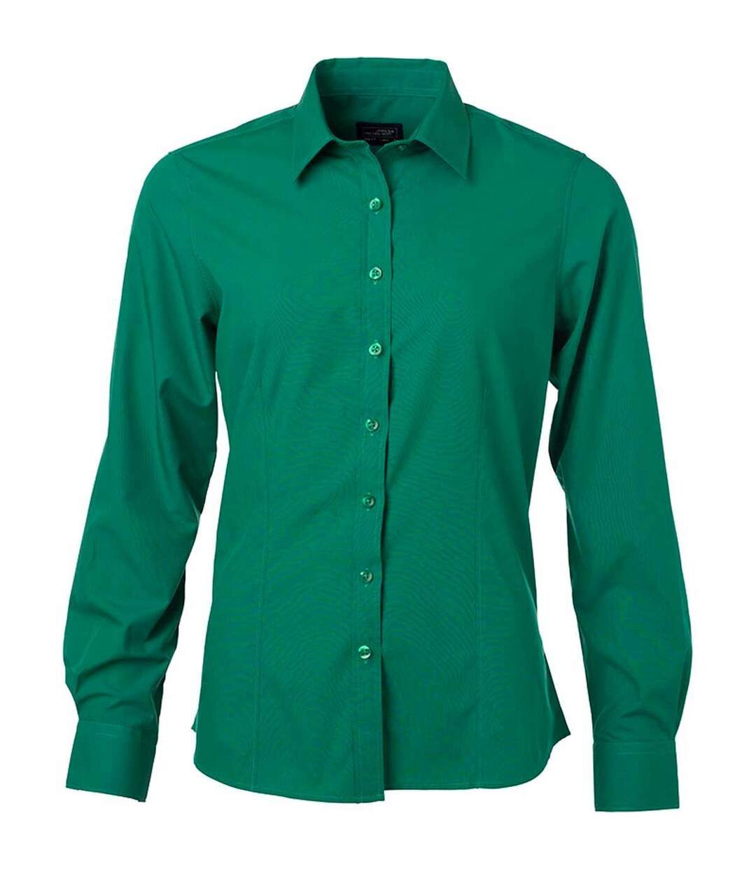 chemise popeline manches longues - JN677 - femme - vert irlandais-1