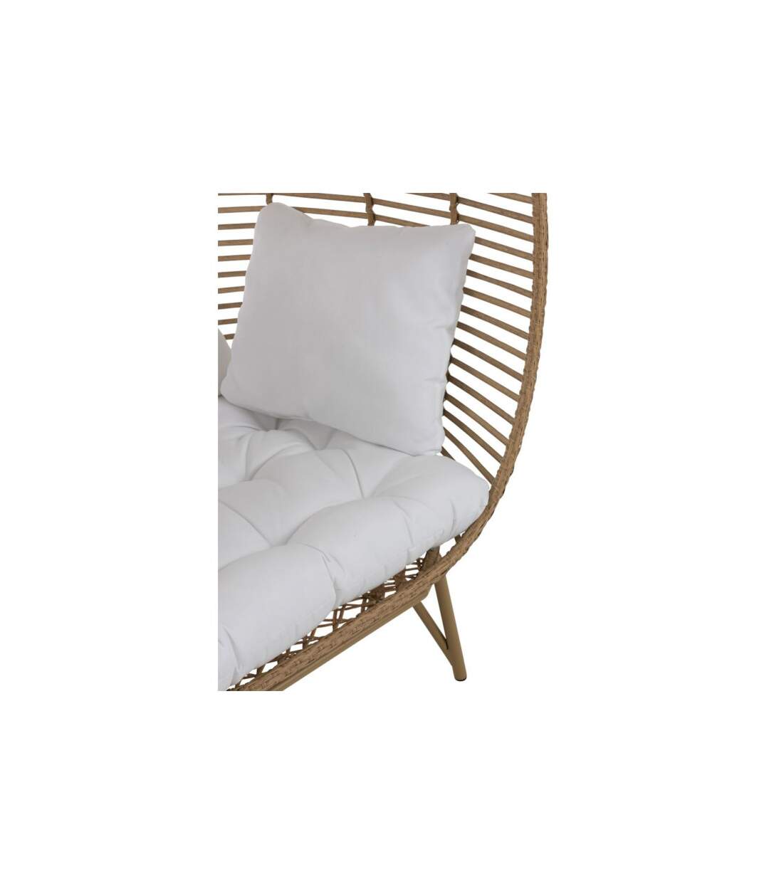 Fauteuil Design Ovale Aciera 148cm Naturel-4