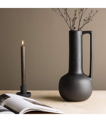 Vase Design en Céramique Allis 36cm Noir