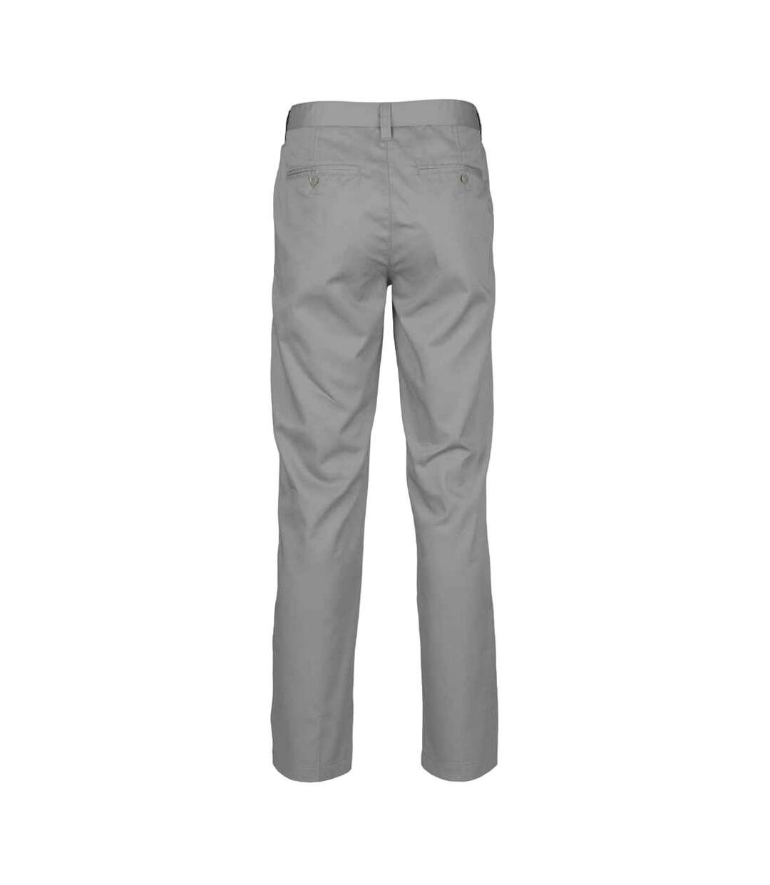 Womens/ladies flat fronted trousers steel grey Henbury-2