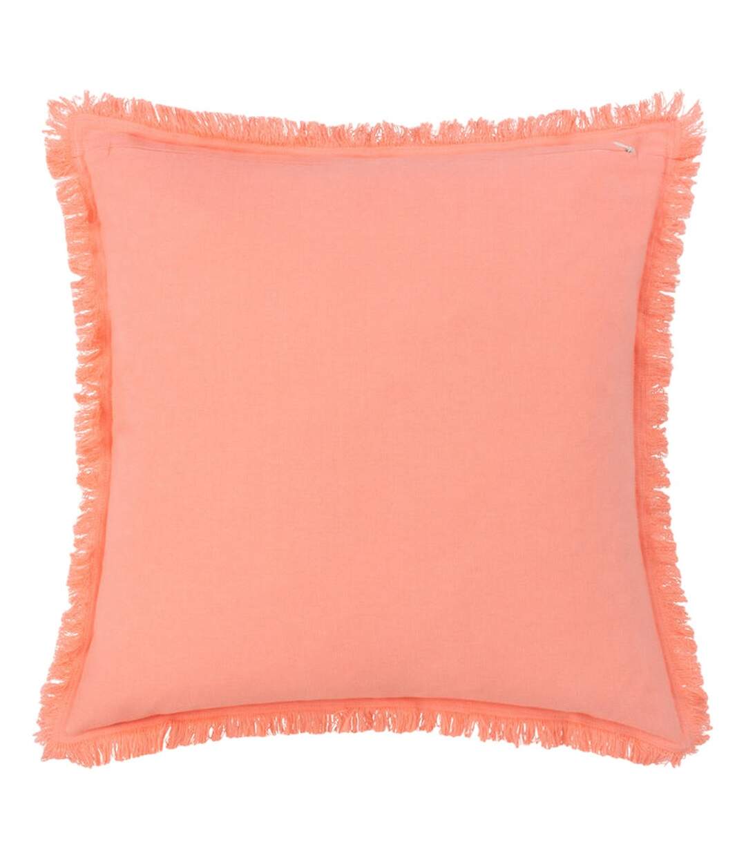 Gracie fringed velvet cushion cover 45cm x 45cm coral Furn-2