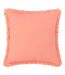 Gracie fringed velvet cushion cover 45cm x 45cm coral Furn-2