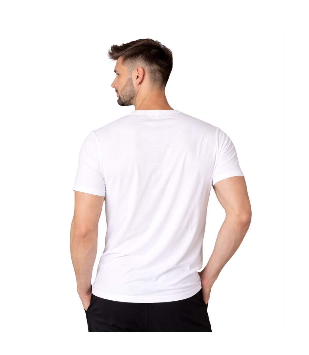 T-shirt homme col rond en jersey 140grm imprimé devant Log4 Vondutch-3