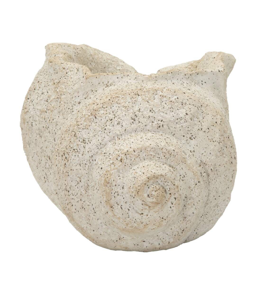 Vase Design Effet Sable Shell 35cm Beige-3