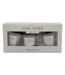 Coffret de 3 bougies avec pots en verre Fragrance Senteur ambre