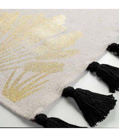 Tapis Déco à Pompons Karaba 60x90cm Naturel