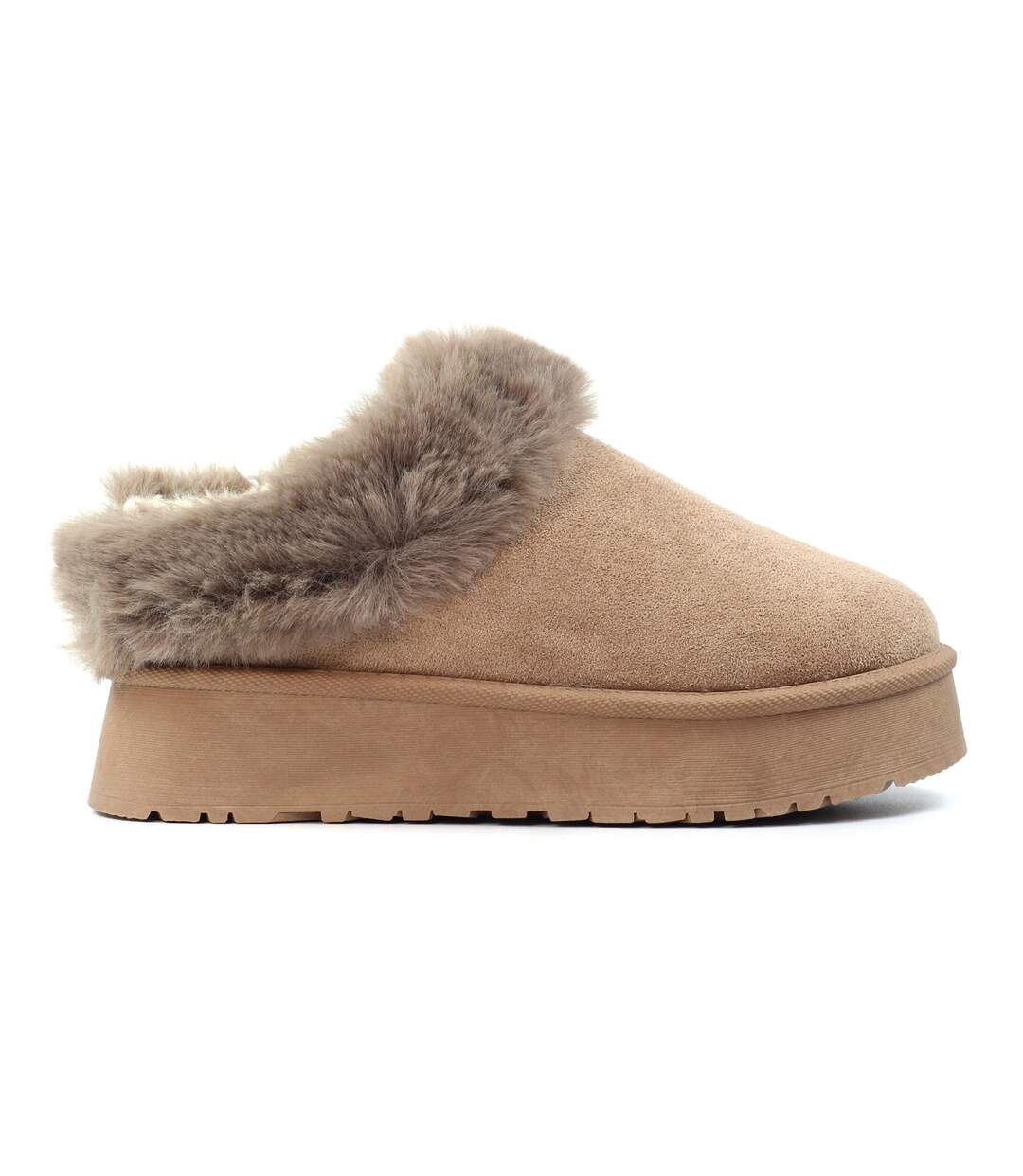 Chaussons Mules Nissi Femme Marron Clair Lunar-3
