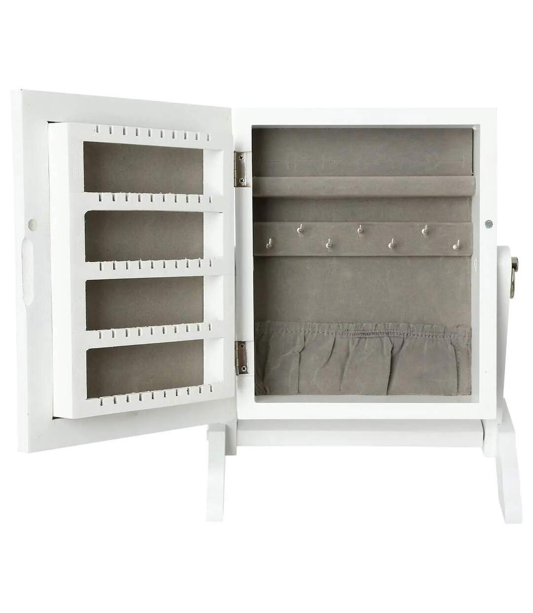 Armoire à Bijoux Avec Miroir Kristin 28cm Blanc-2