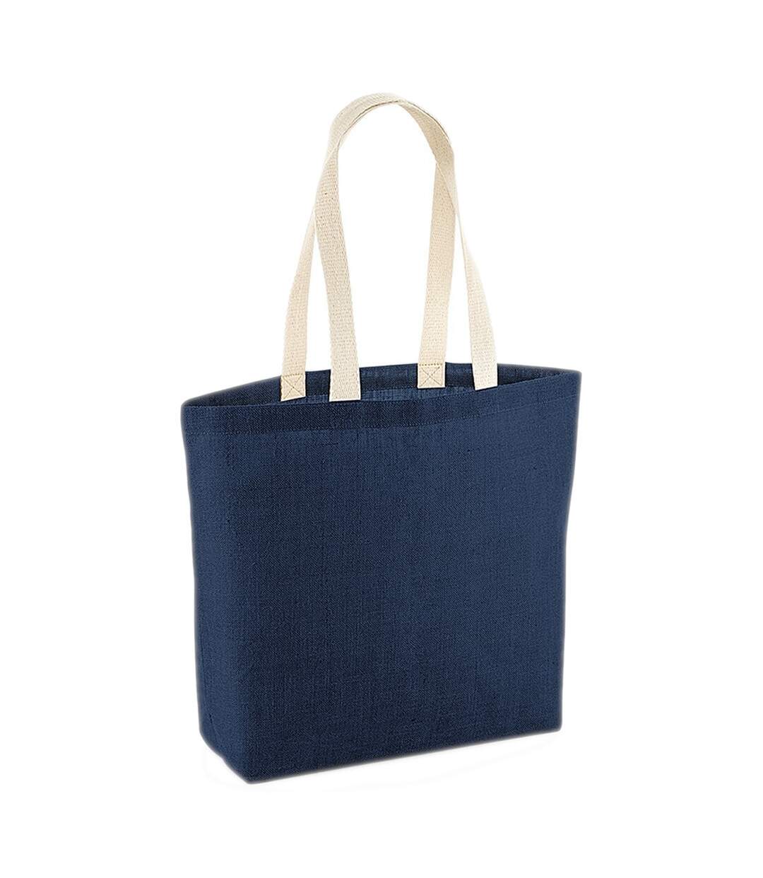 Tote bag taille unique bleu marine / beige pâle Westford Mill-1