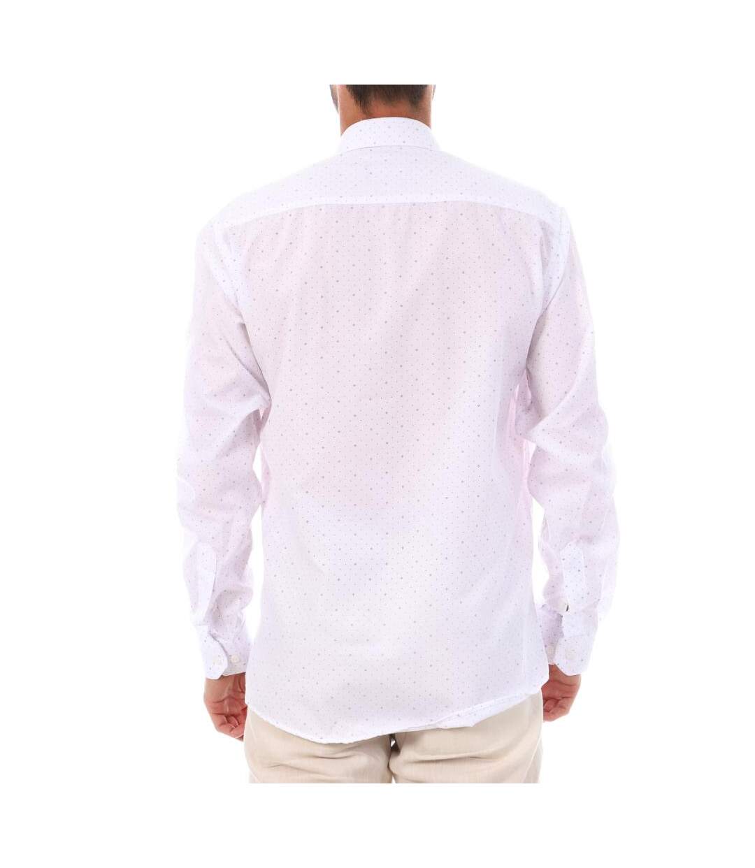 Chemise blanche à motifs homme saint hilaire 202 - l-2
