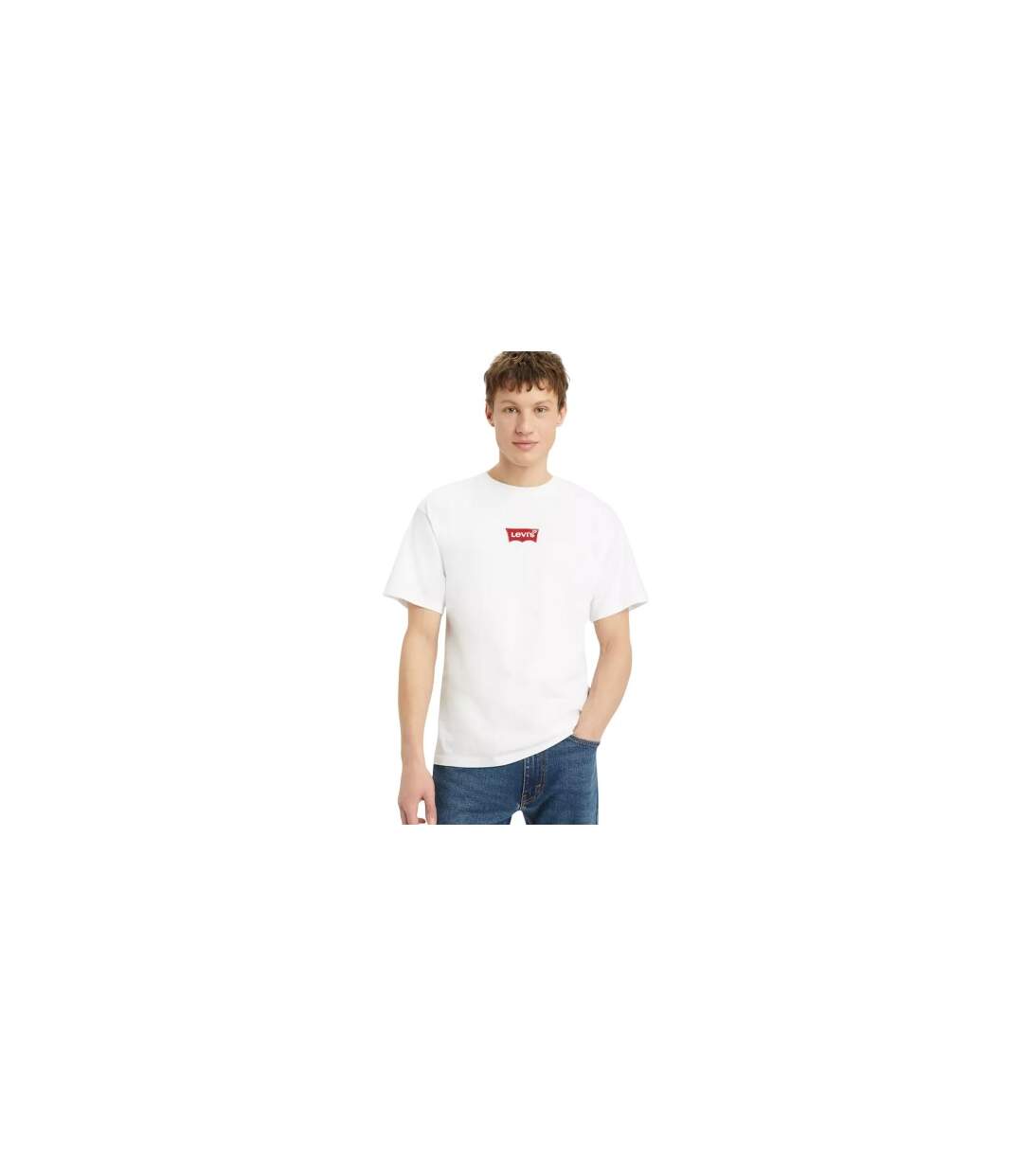 T-shirt Motif/style Lettrage Homme Blanc Levis-1