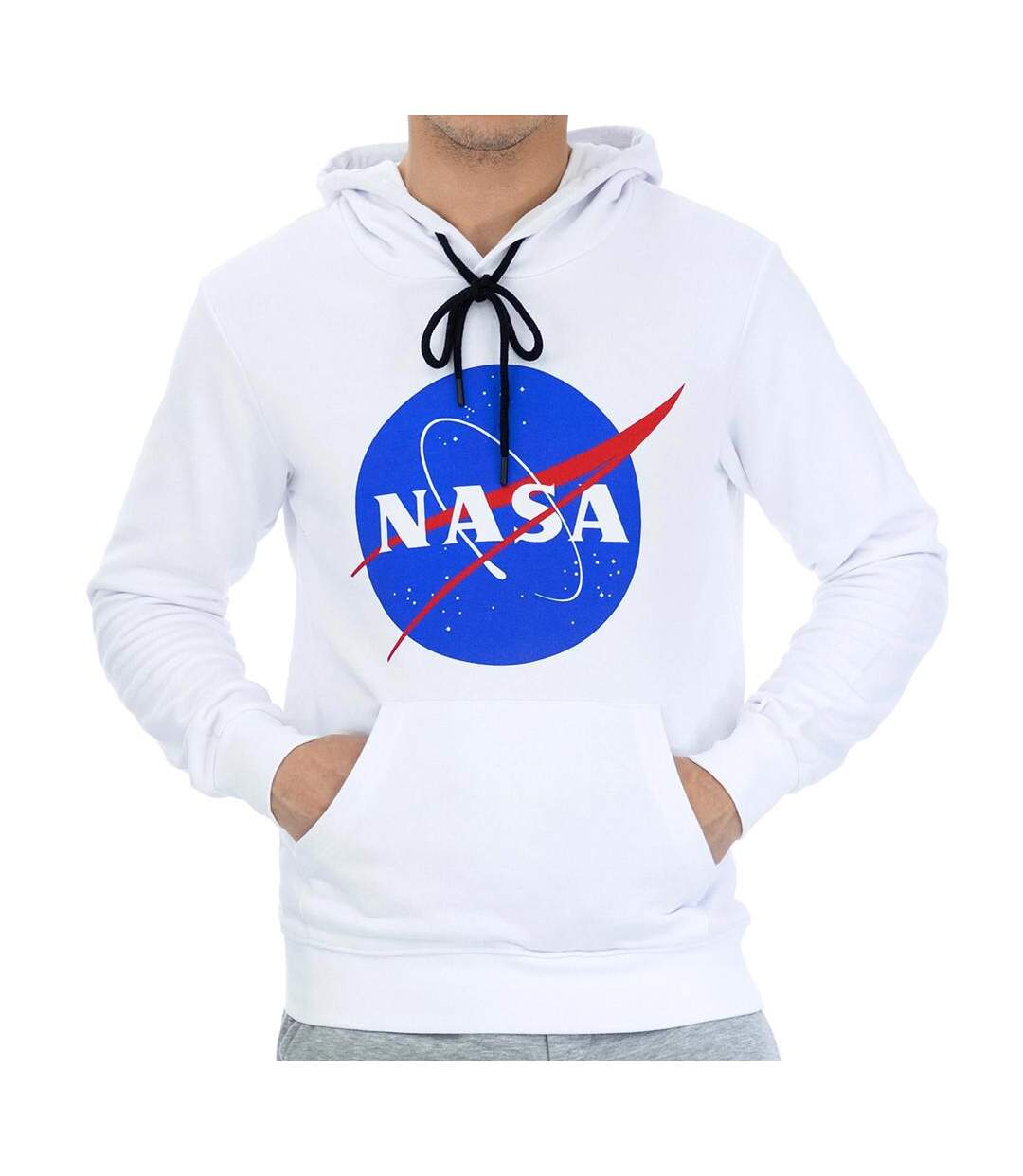 Sweat Capuche Blanc Homme Nasa 12H - XS-1