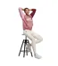 Pantalon De Jogging Style 3 Rayures Femme Beige Adidas-1