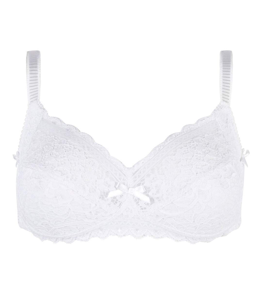 Soutien-gorge souple grand maintien blanc Elena