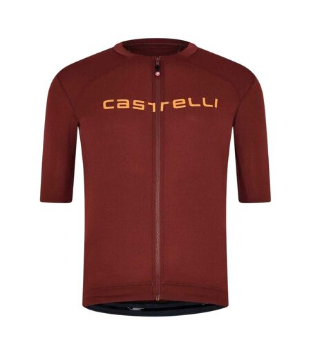 Maillot De Cyclisme Manches Courtes Prologo Lite Homme Marron Moka Castelli