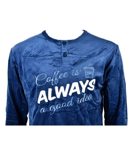Pyjama Homme Long SWEET SECRET Q2733 POLAIRE MARINE