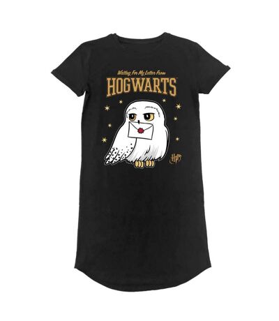 Harry Potter Womens/Ladies Hedwig T-Shirt Dress (Black) - UTHE1381