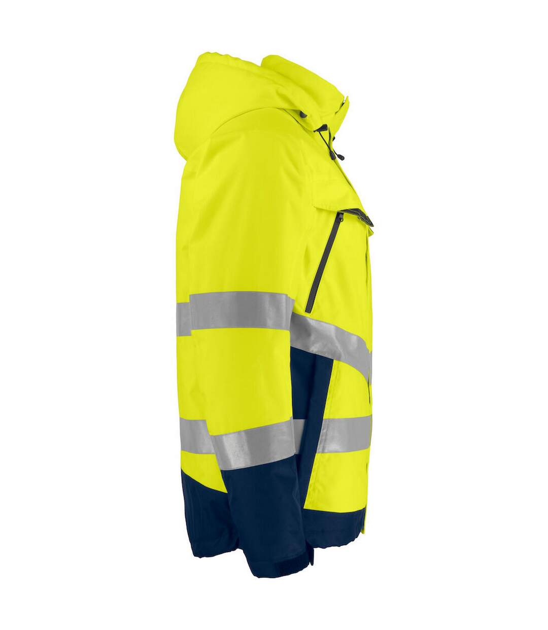 Mens Functional Reflective Tape Padded Jacket Yellow Navy Projob-4
