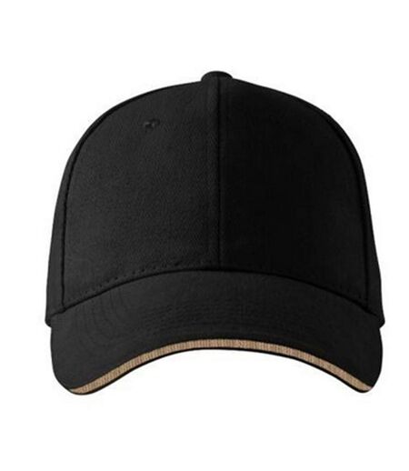 Casquette De Baseball Motif/style 6 Panneaux Noir Malfini