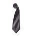Premier Unisex Adult Colours Satin Tie (Dark Grey) (One Size)