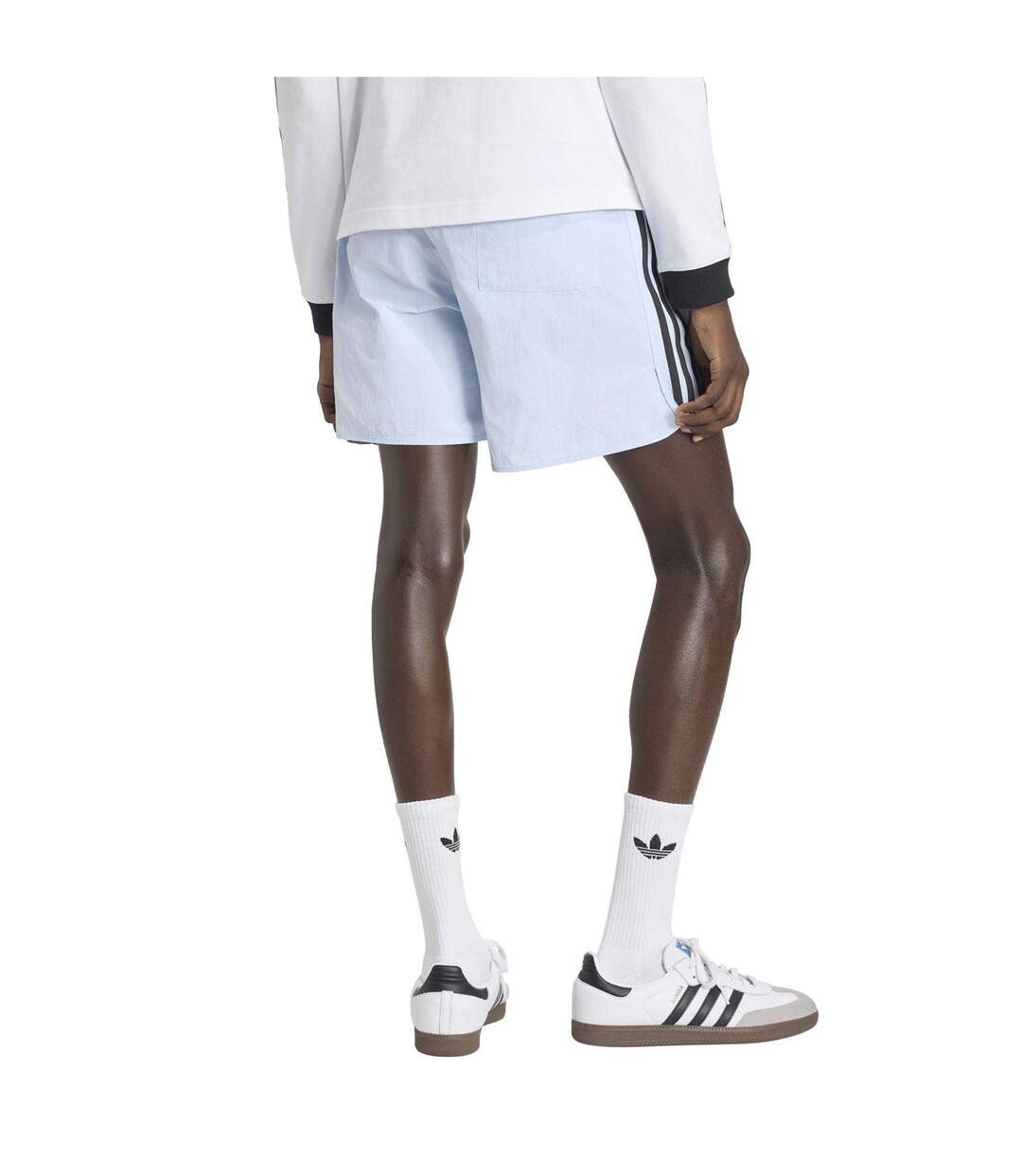 Mens Sprinter 3 Stripes Running Shorts Sky Blue Adidas-2